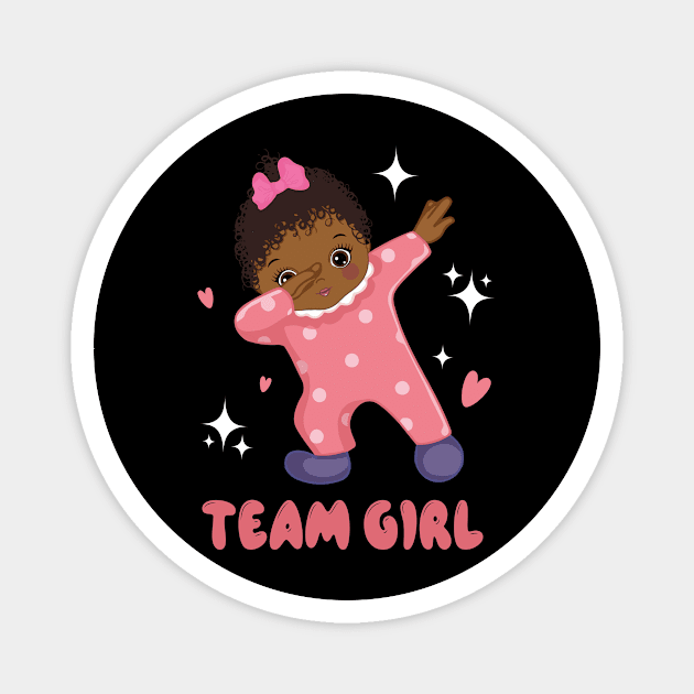 Gender Reveal Party Team Girl Baby Announcement Gift For Men Women kids Magnet by Patch Things All